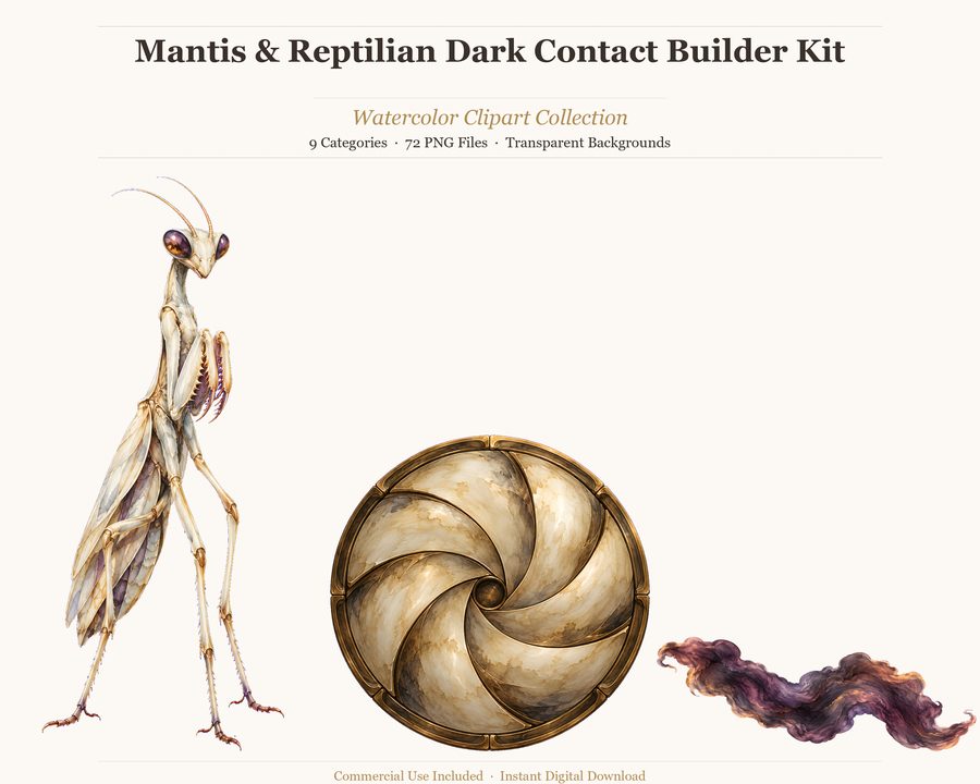 Mantis Reptilian Dark Contact Builder preview