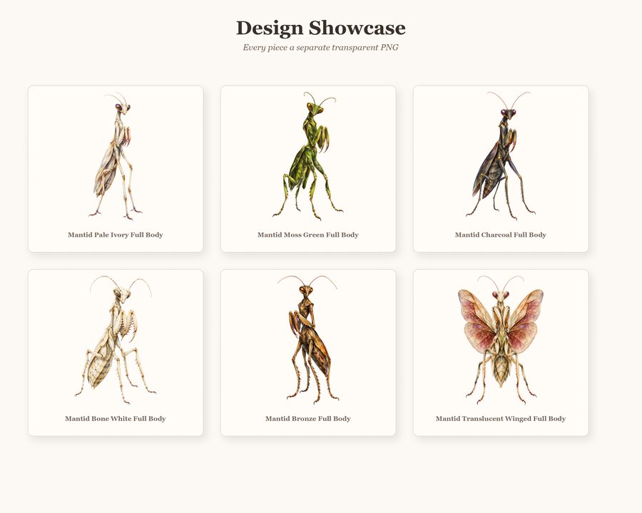 Mantis Reptilian Dark Contact Builder preview