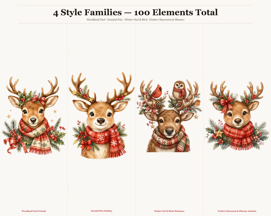 Whimsical Christmas Animals preview
