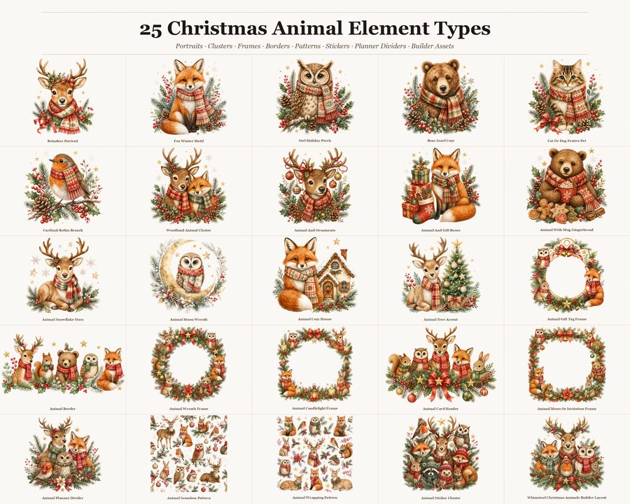 Whimsical Christmas Animals preview