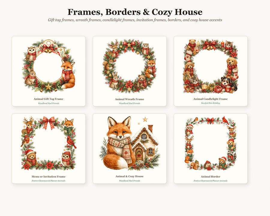 Whimsical Christmas Animals preview