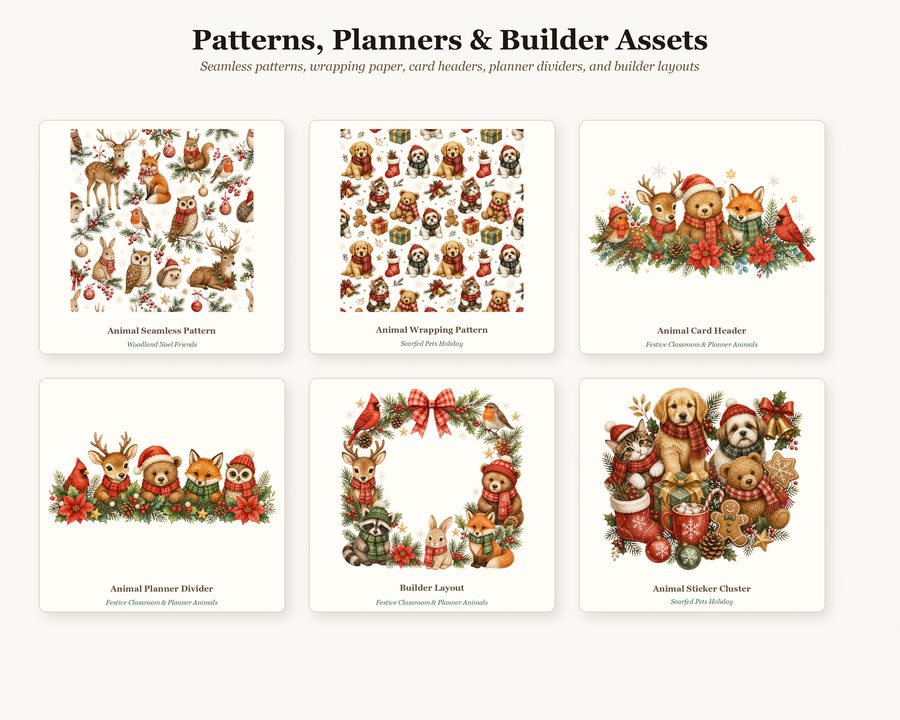 Whimsical Christmas Animals preview