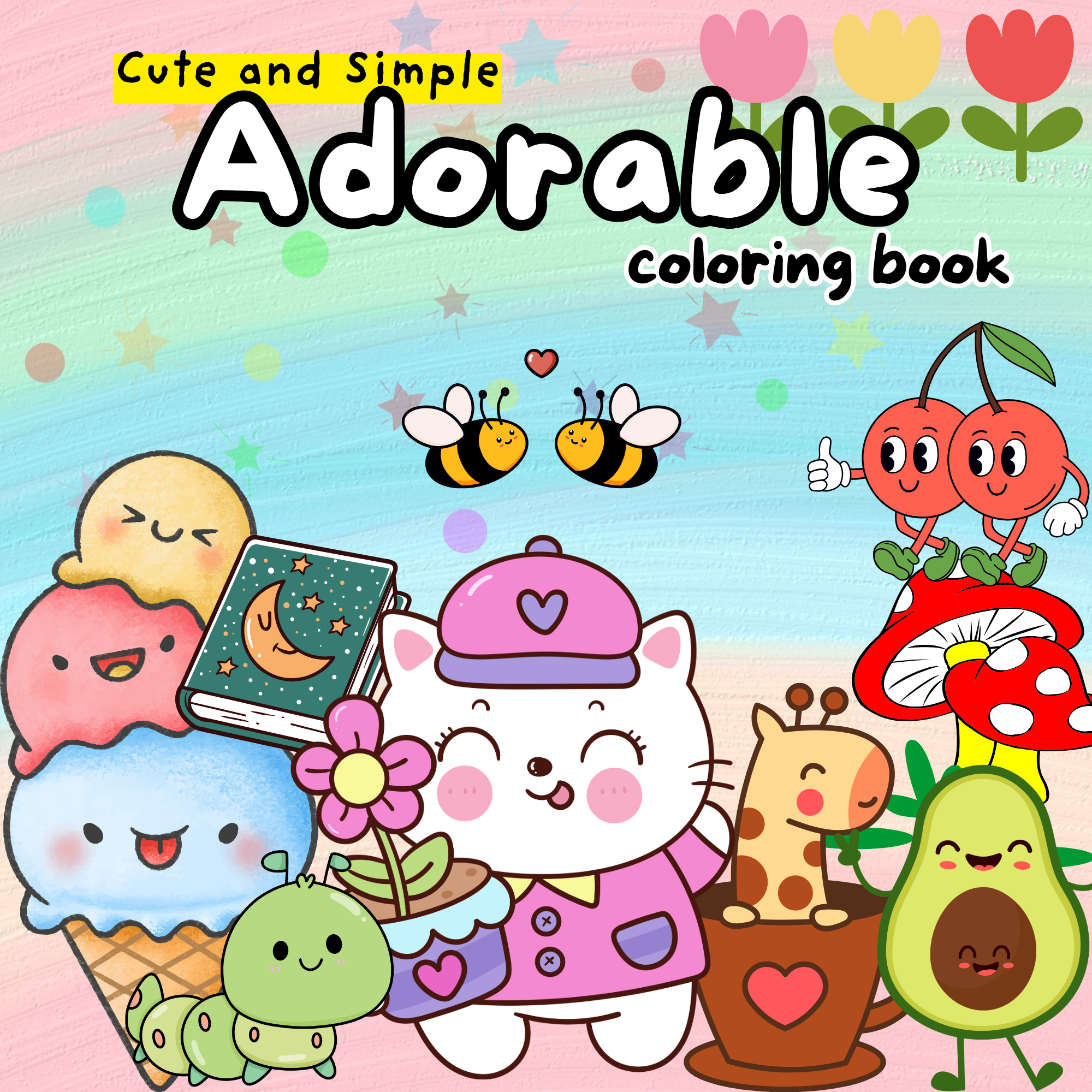 Cute and Simple Adorable Coloring Book